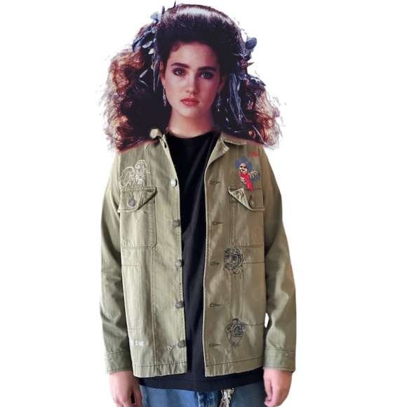 The LABYRINTH Custom embroidered jacket / David Bowie winter teen  Medium 🎄 - Picture 11 of 14